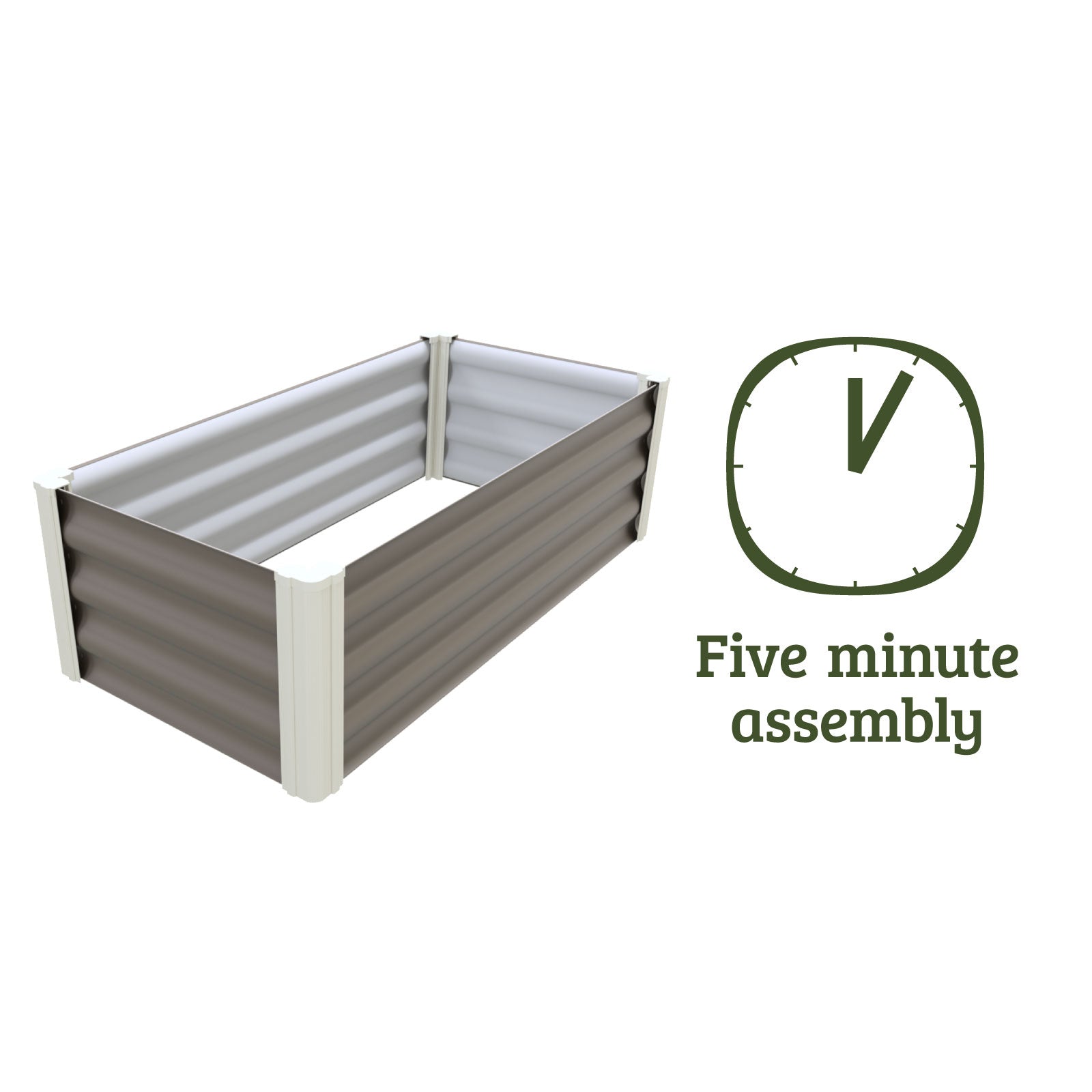 Narrow Rectangle Raised Garden Bed 100 x 50 x 41cm