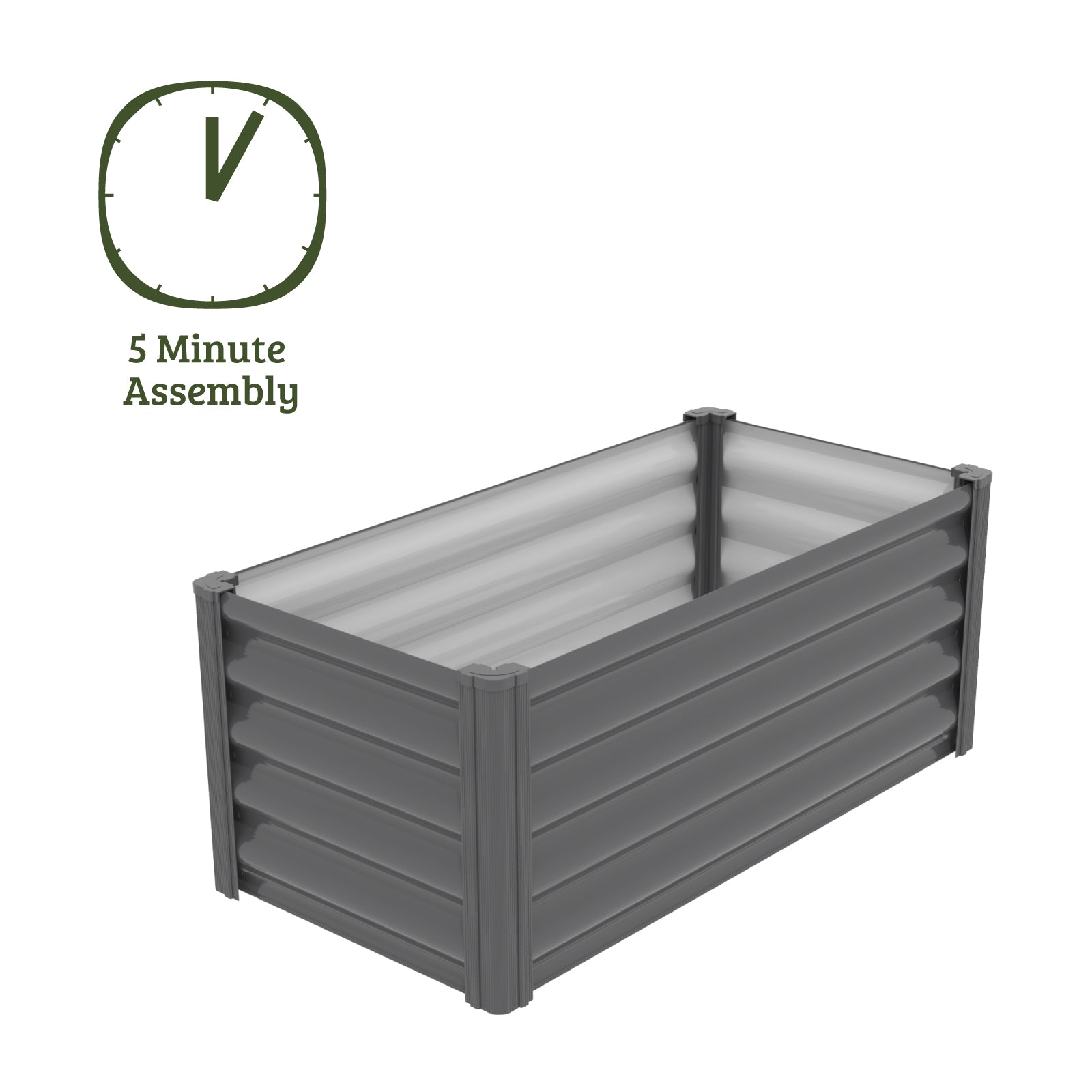 Narrow Rectangle Raised Garden Bed 100 x 50 x 41cm