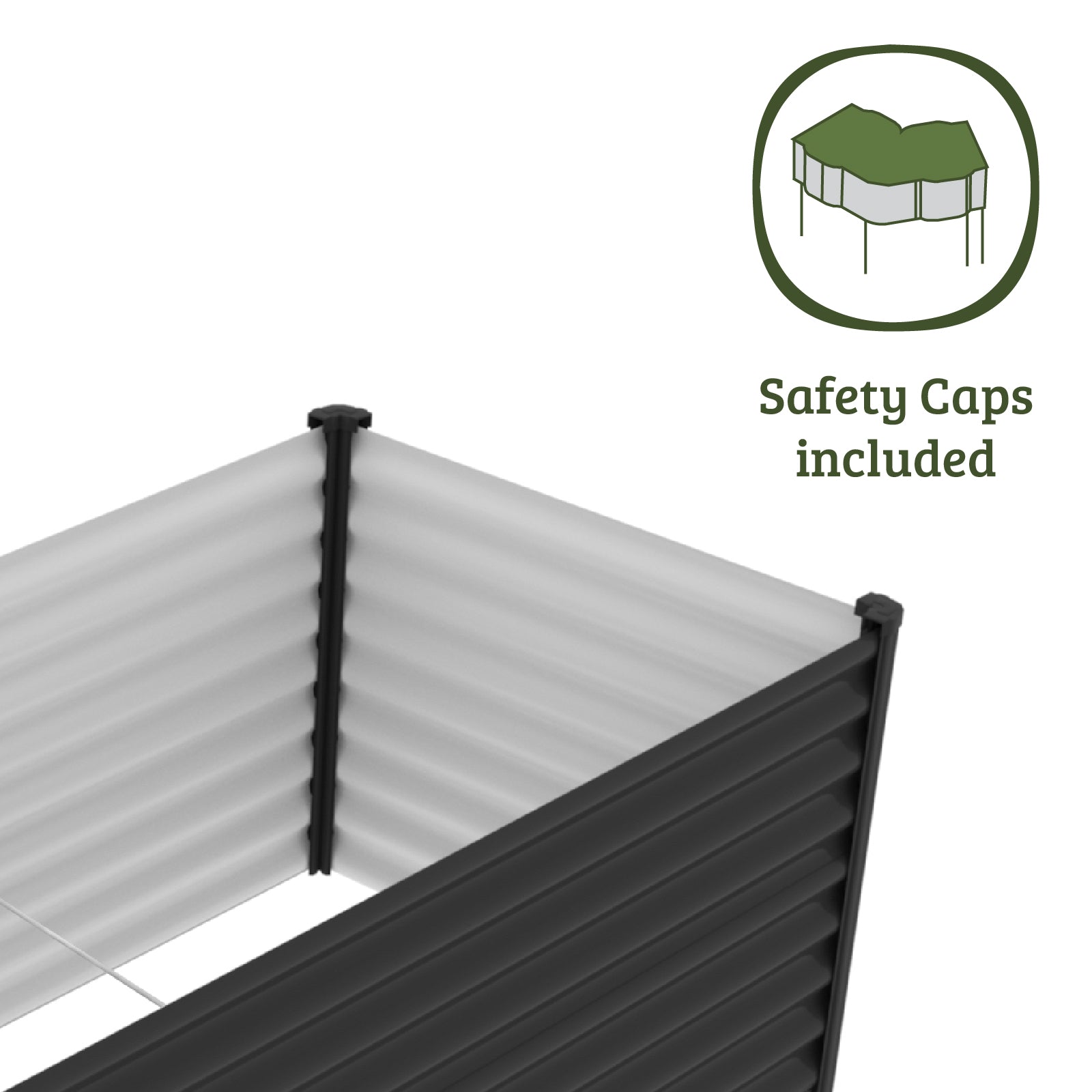 Extra High Rectangle Raised Garden Bed 200 x 100 x 73cm