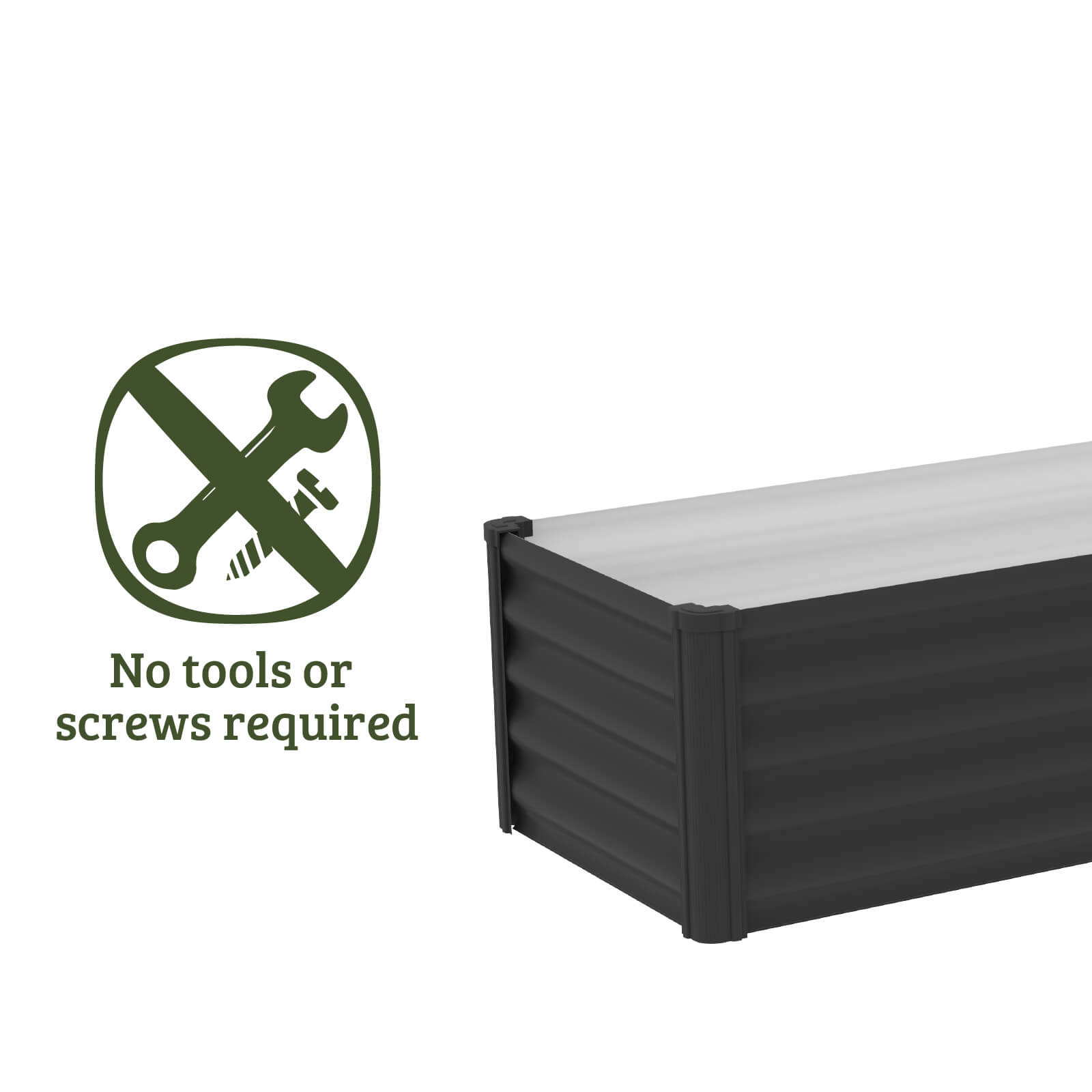 Narrow Rectangle Raised Garden Bed 200 x 50 x 41cm