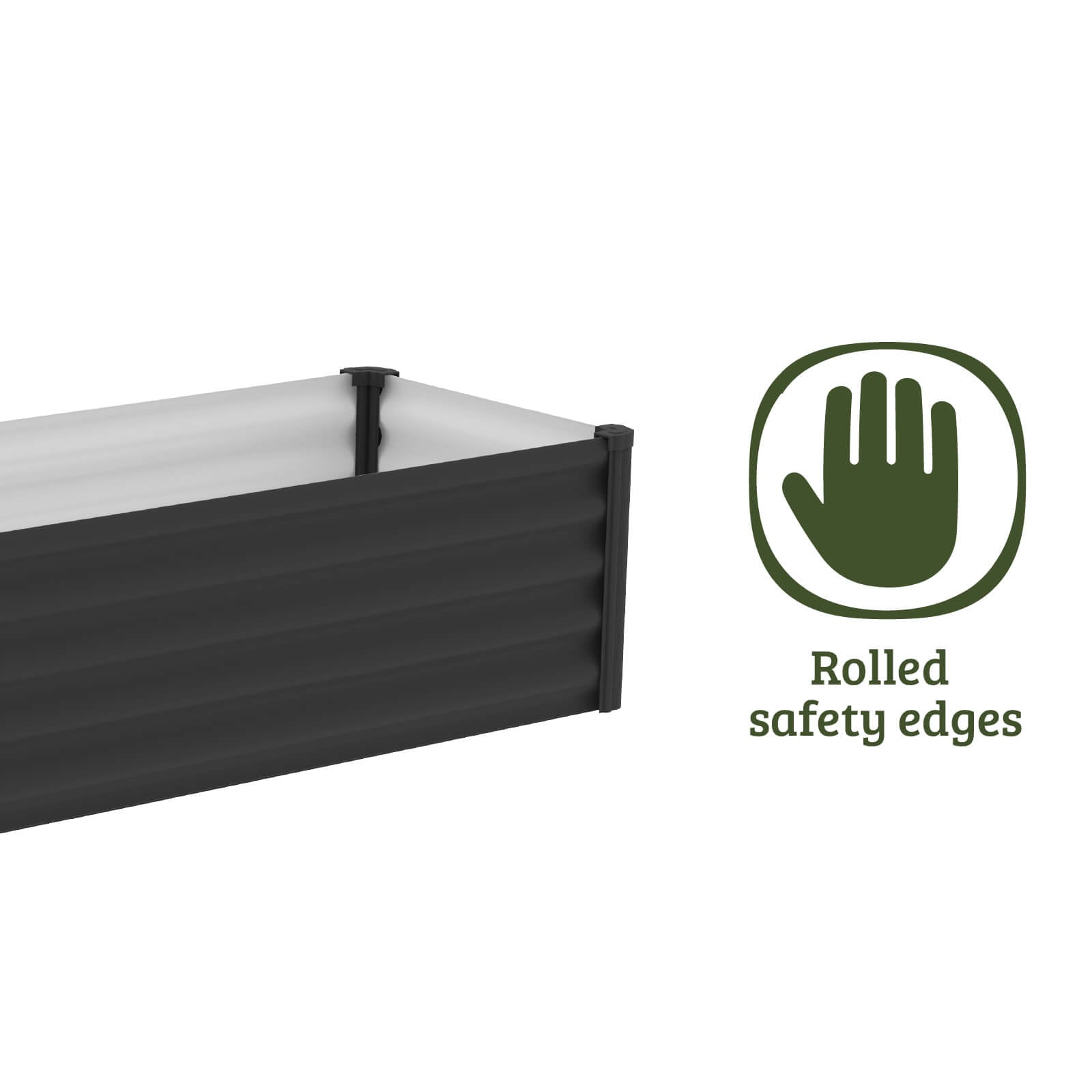 Narrow Rectangle Raised Garden Bed 200 x 50 x 41cm