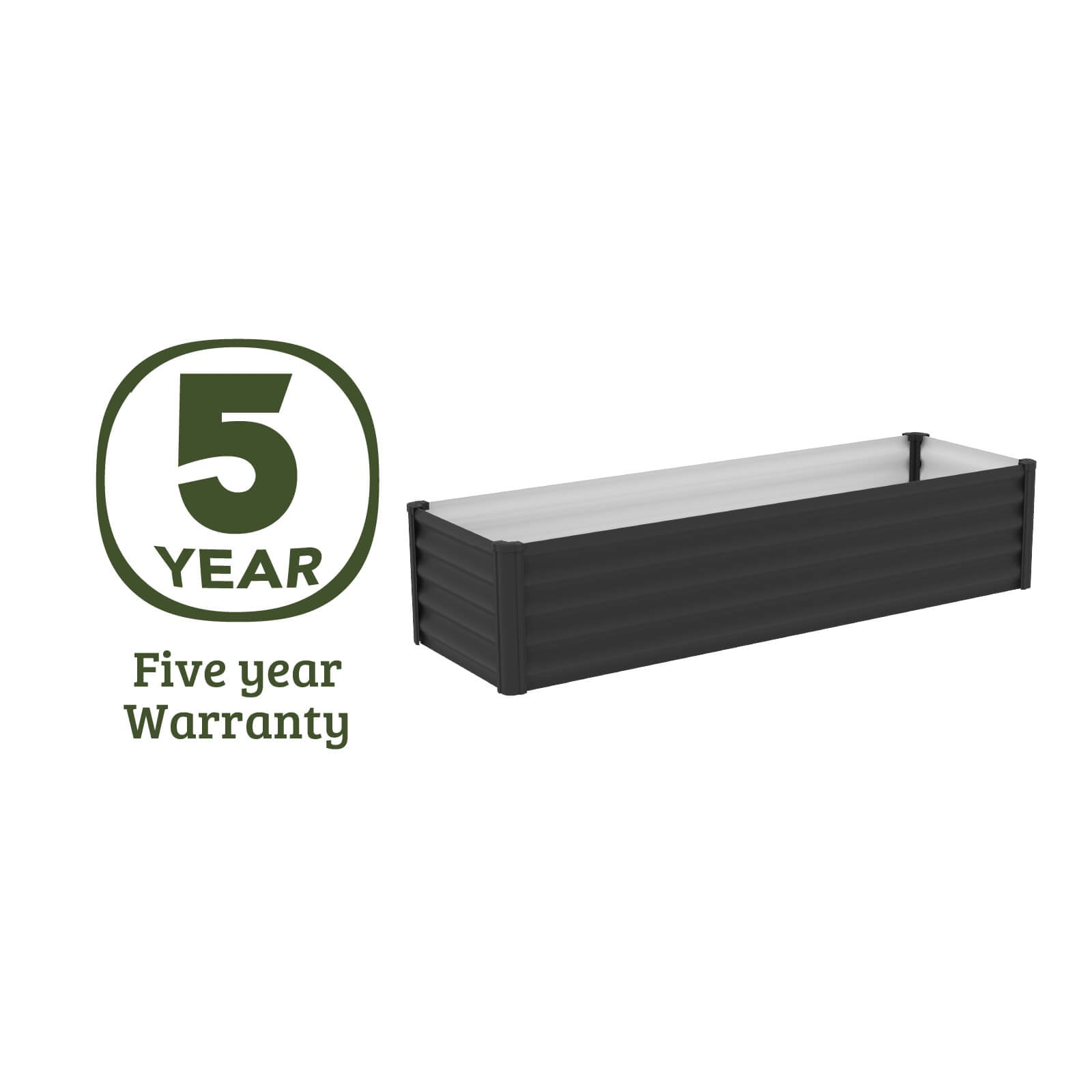 Narrow Rectangle Raised Garden Bed 200 x 50 x 41cm