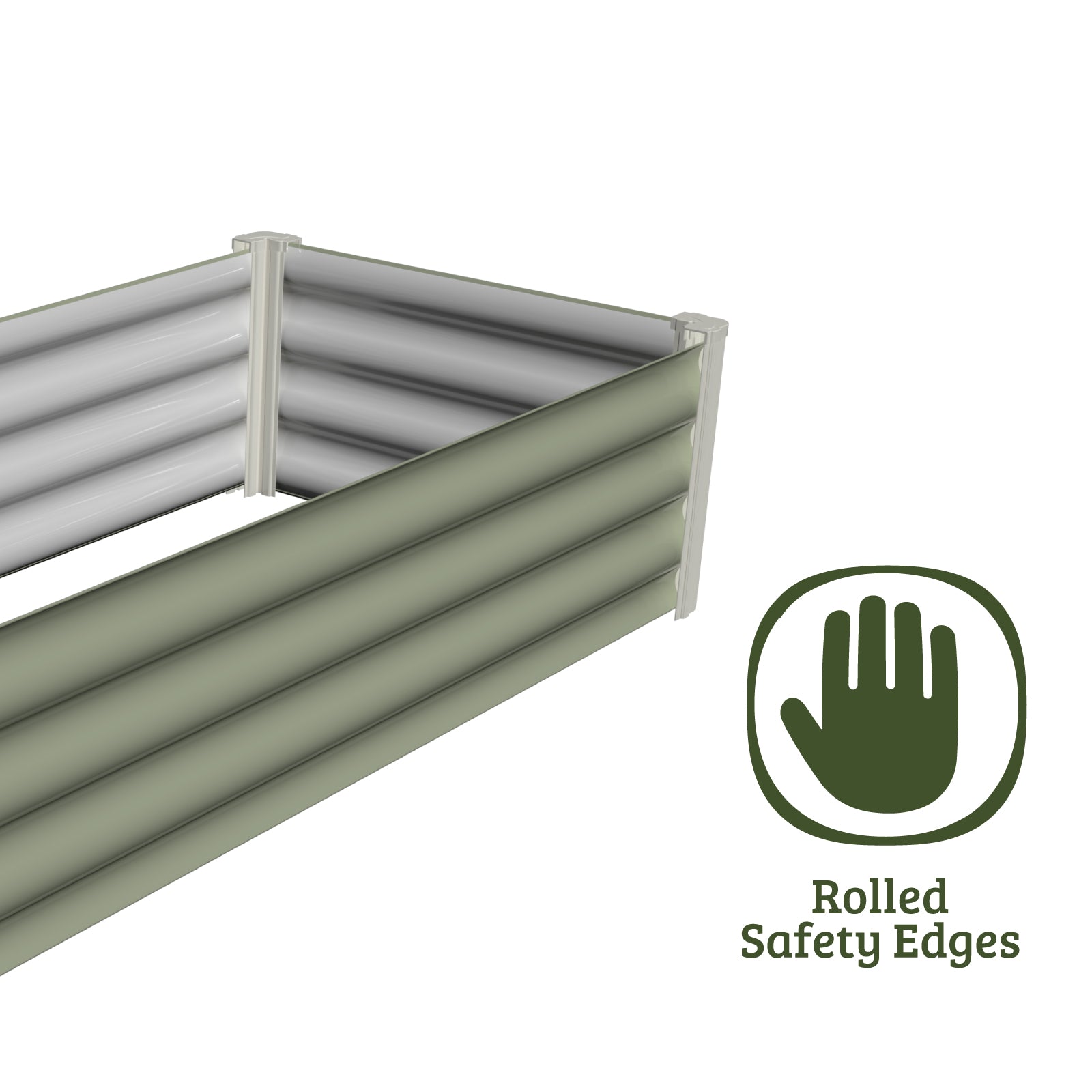 Small Slimline Raised Garden Bed 120 x 60 x 31cm Pale Eucalypt