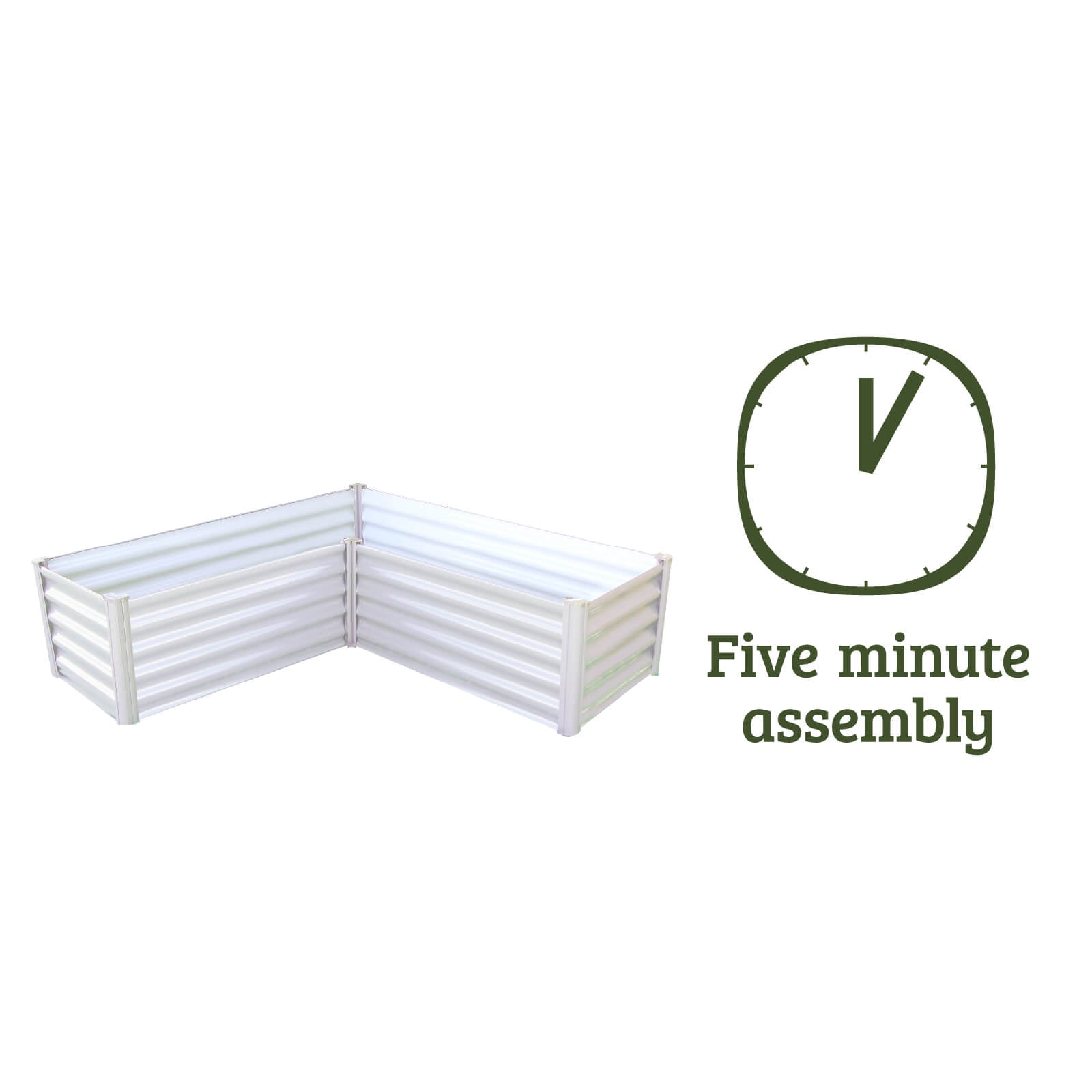 L-Shape Raised Garden Bed 150 x 150 x 41cm