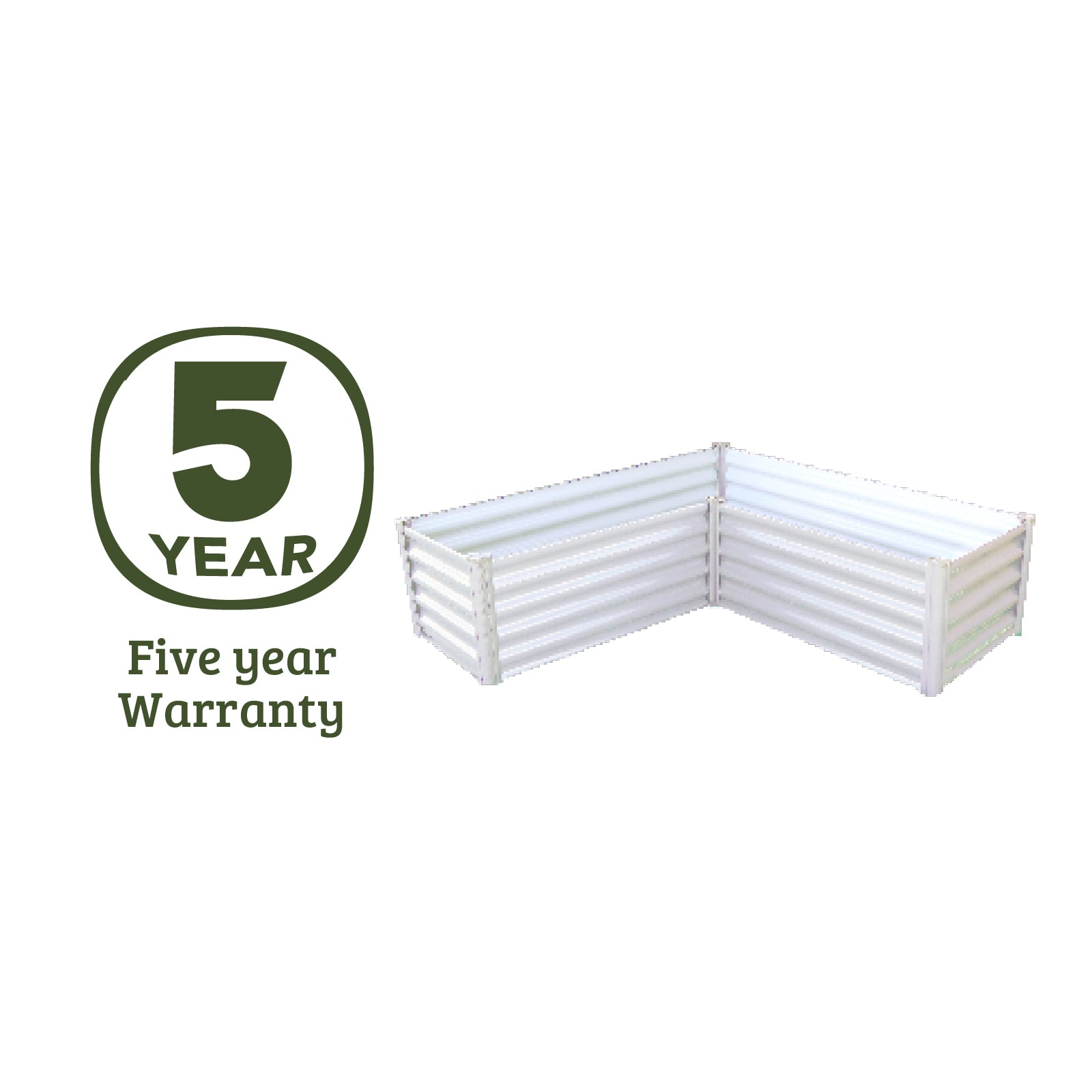 L-Shape Raised Garden Bed 150 x 150 x 41cm