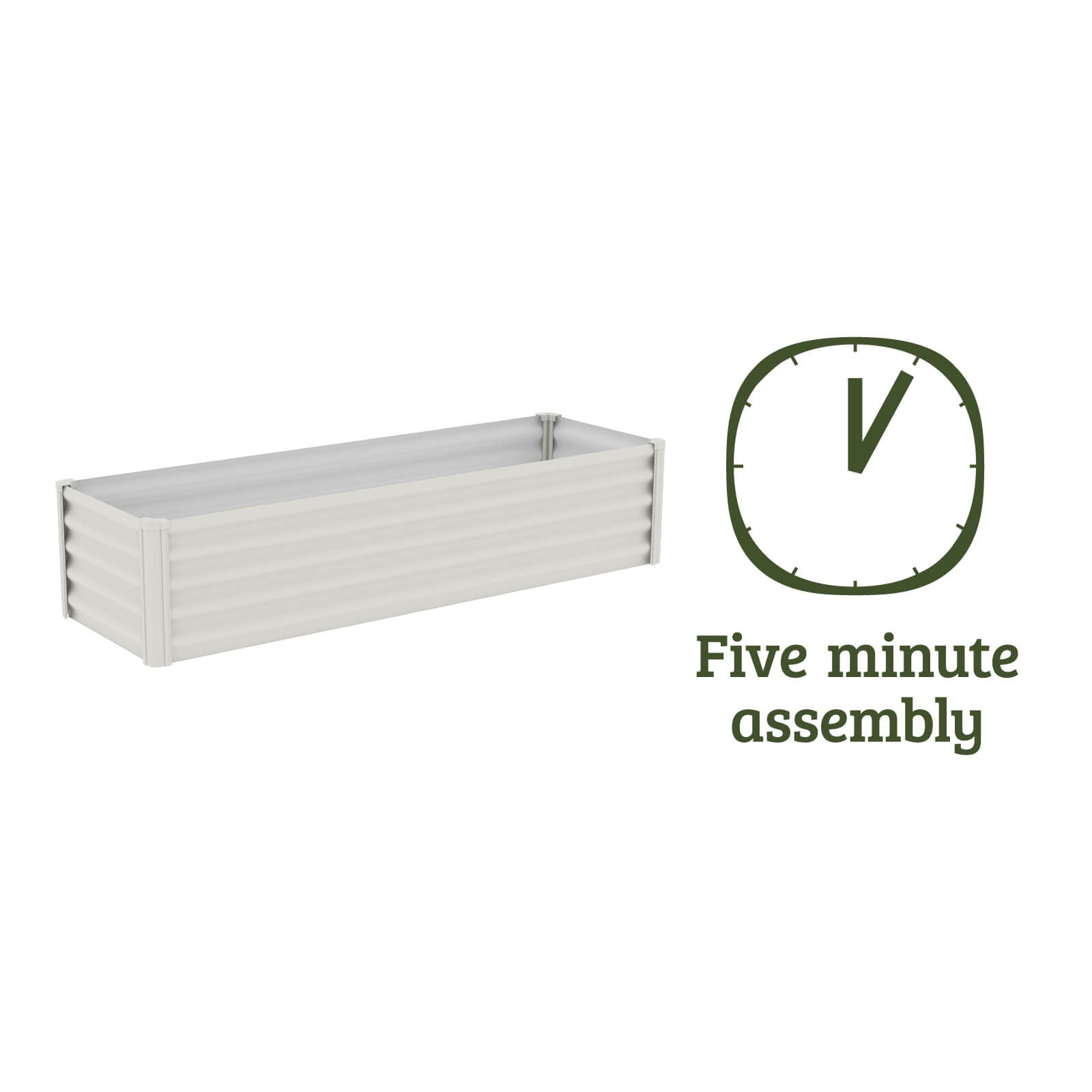 Narrow Rectangle Raised Garden Bed 200 x 50 x 41cm