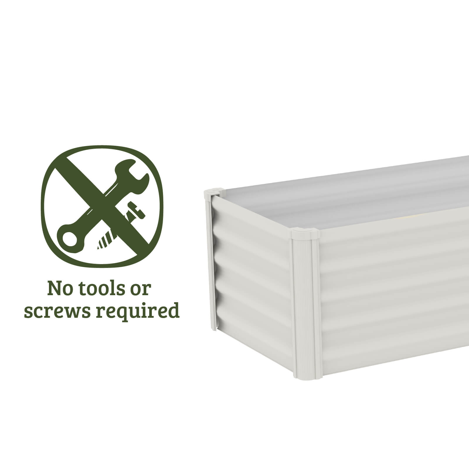 Narrow Rectangle Raised Garden Bed 200 x 50 x 41cm