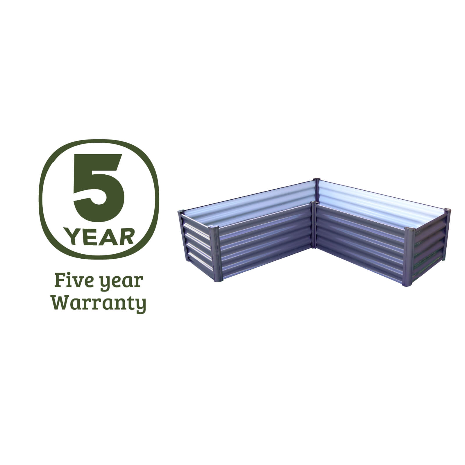 L-Shape Raised Garden Bed 150 x 150 x 41cm