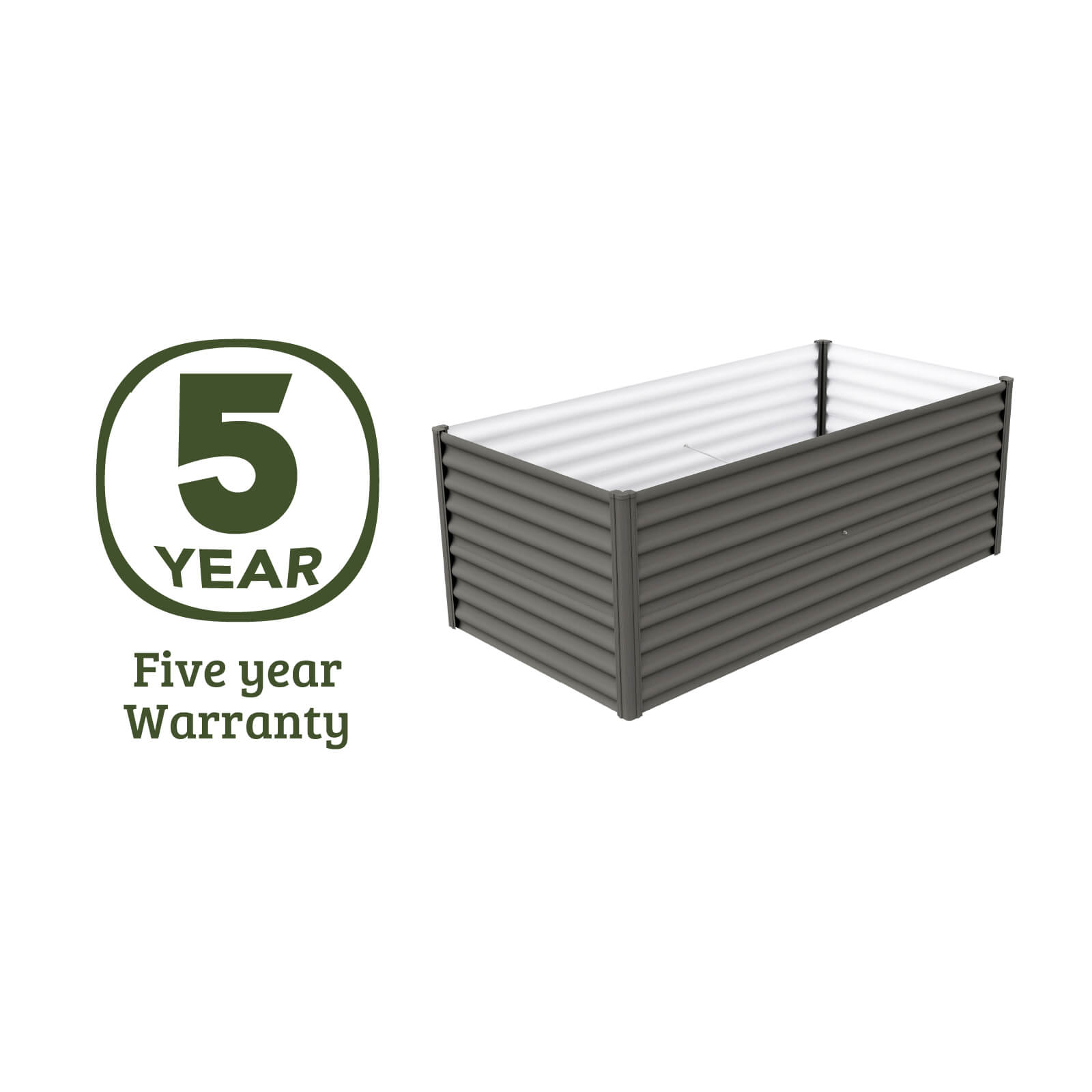 Extra High Rectangle Raised Garden Bed 200 x 100 x 73cm