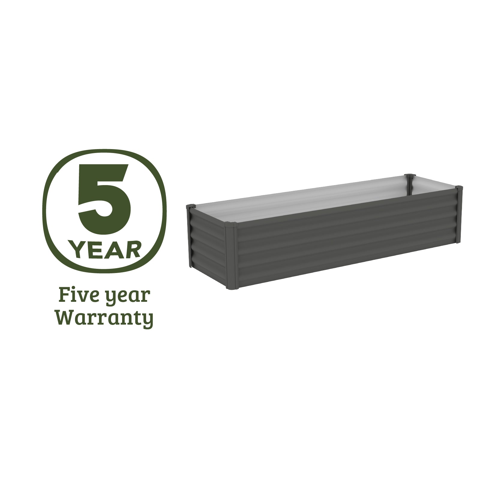 Narrow Rectangle Raised Garden Bed 200 x 50 x 41cm