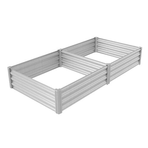 Modular Raised Garden Bed 200 x 100 x 31cm - Zincalume