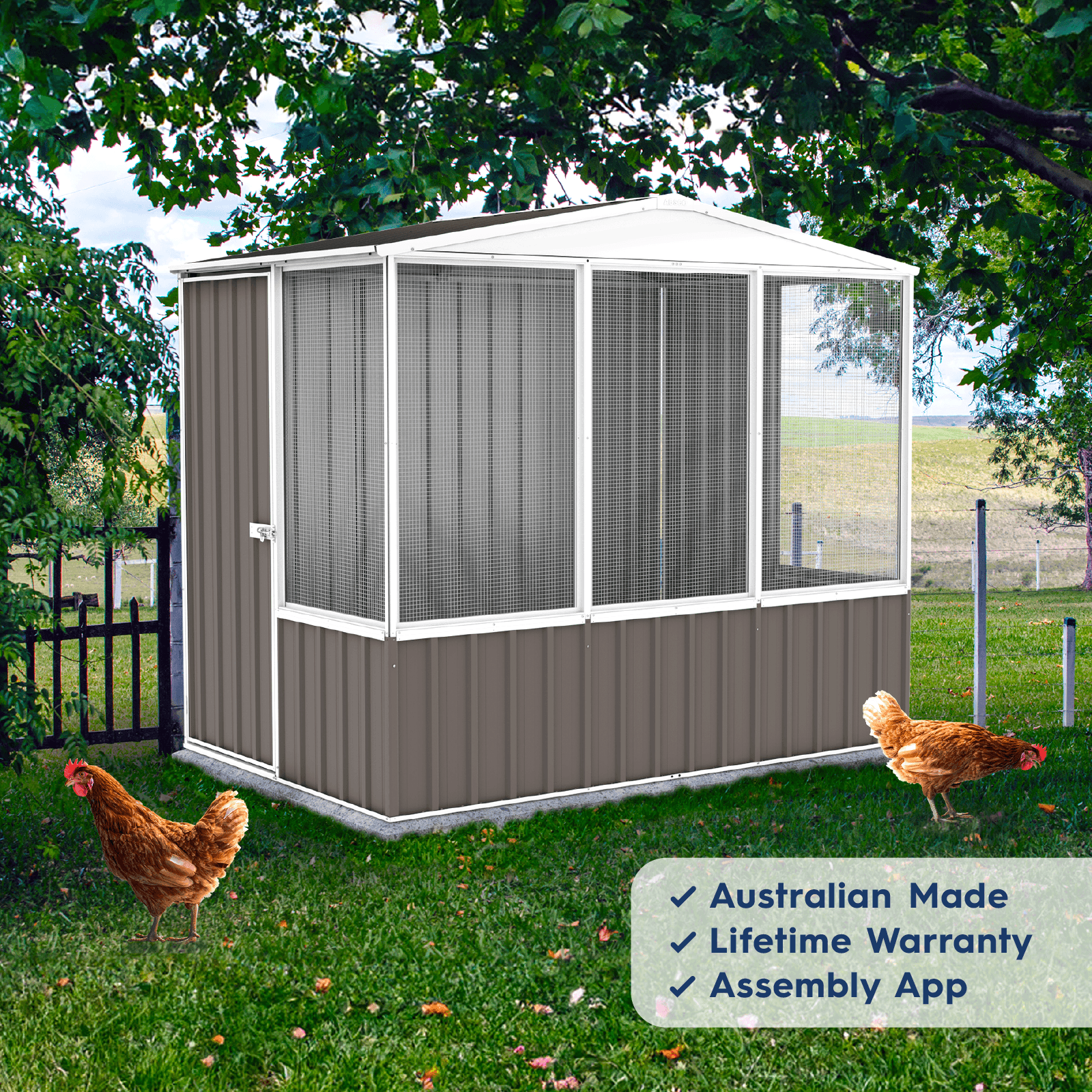 Large Chicken Coop Zincalume