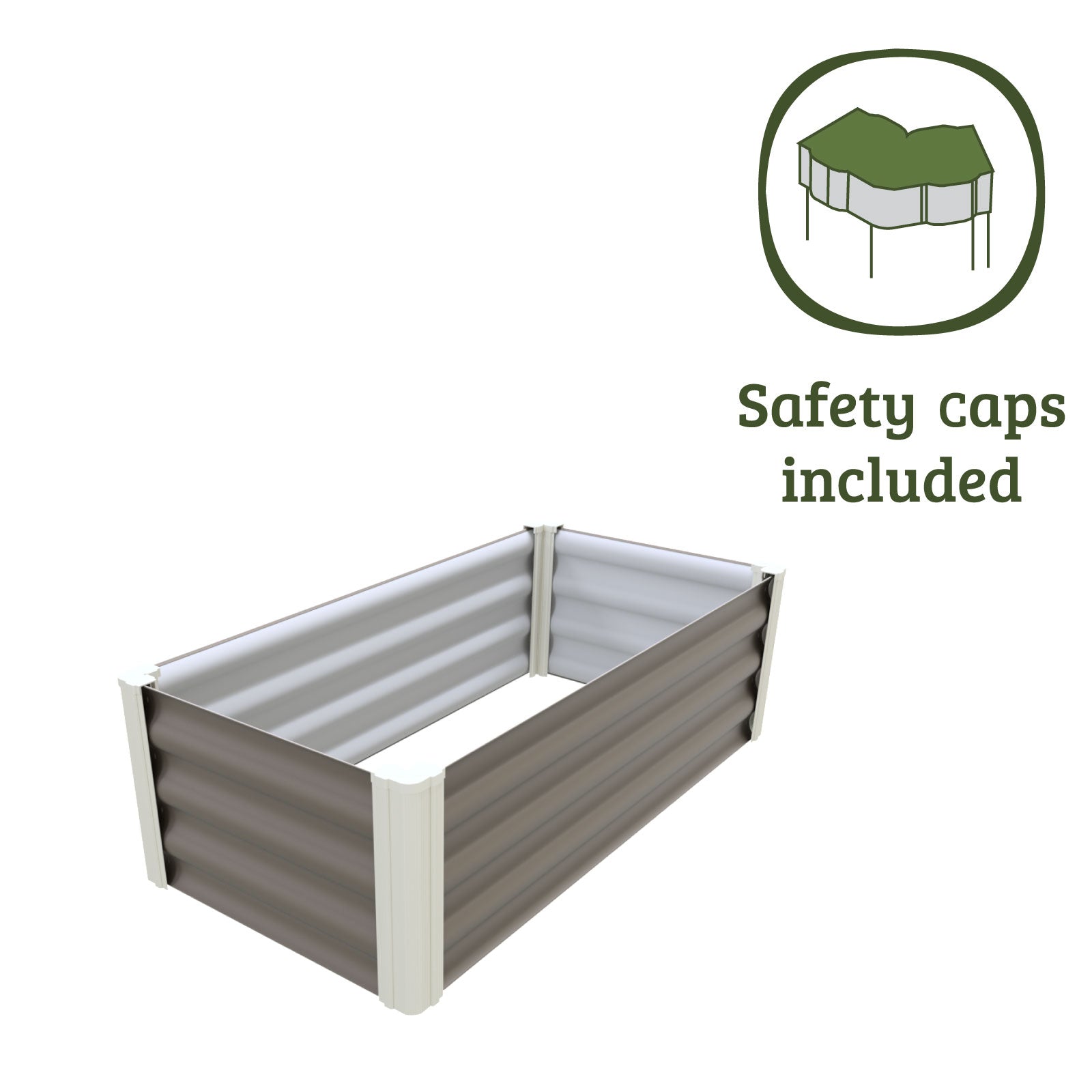 Narrow Rectangle Raised Garden Bed 100 x 50 x 41cm