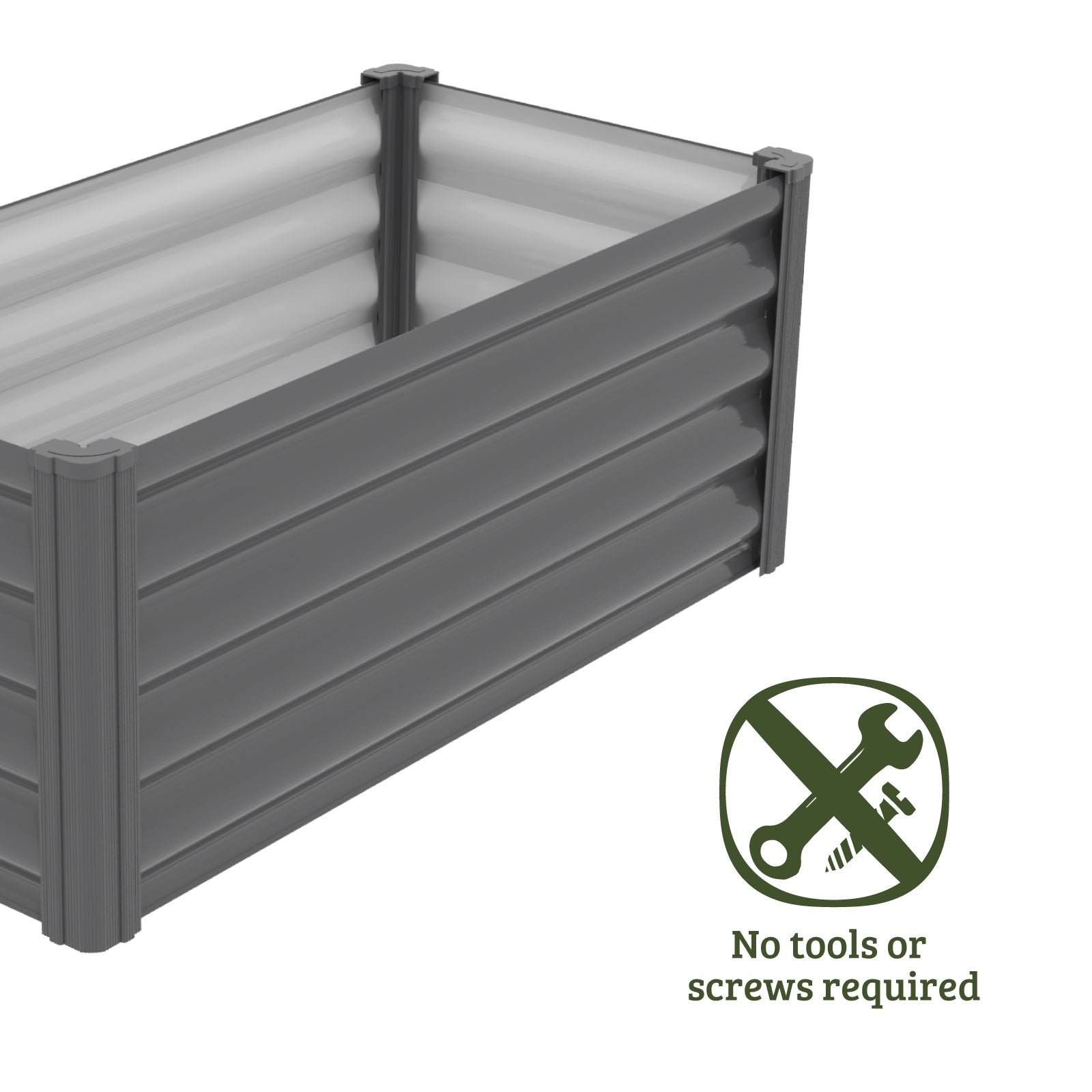 Narrow Rectangle Raised Garden Bed 100 x 50 x 41cm