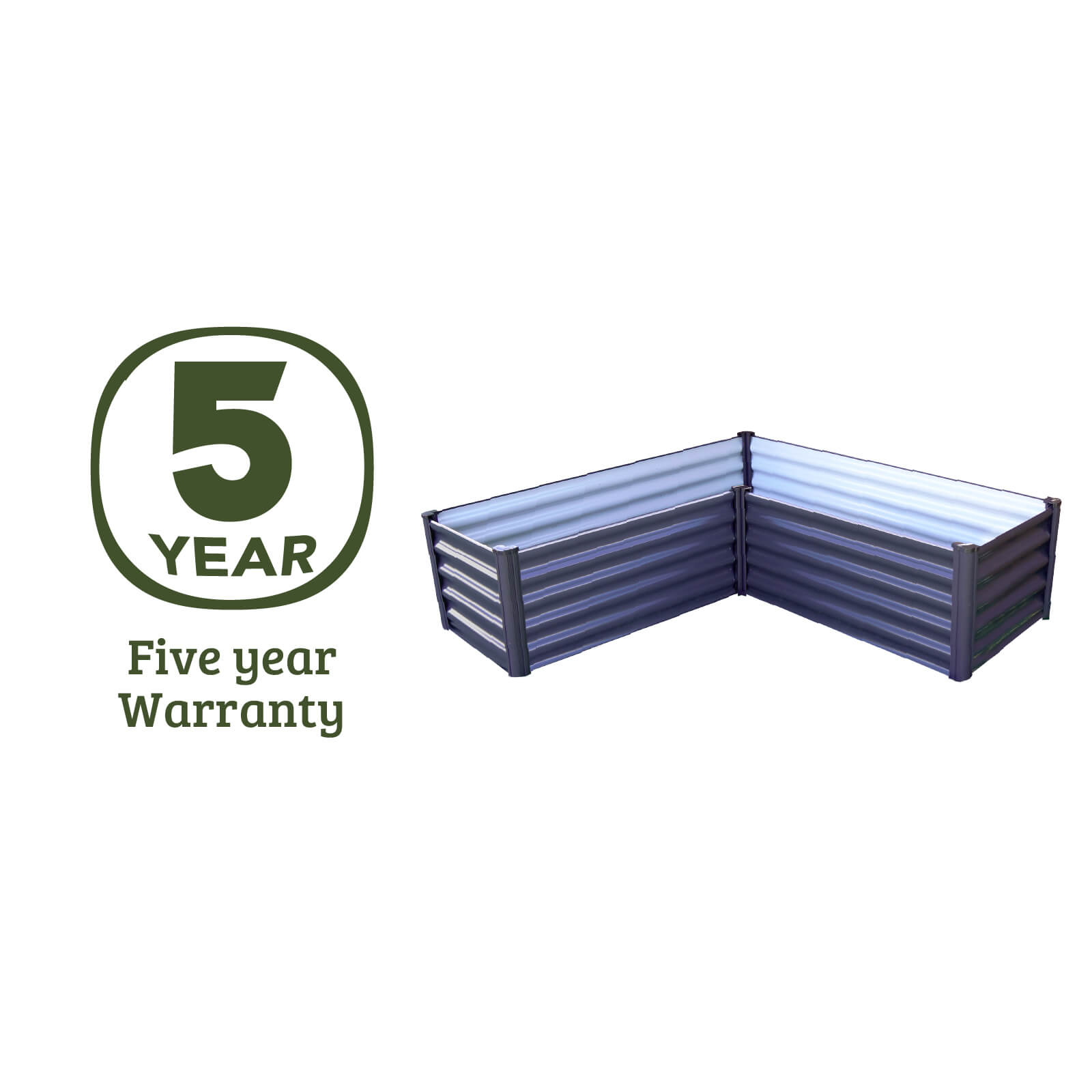 L-Shape Raised Garden Bed 150 x 150 x 41cm