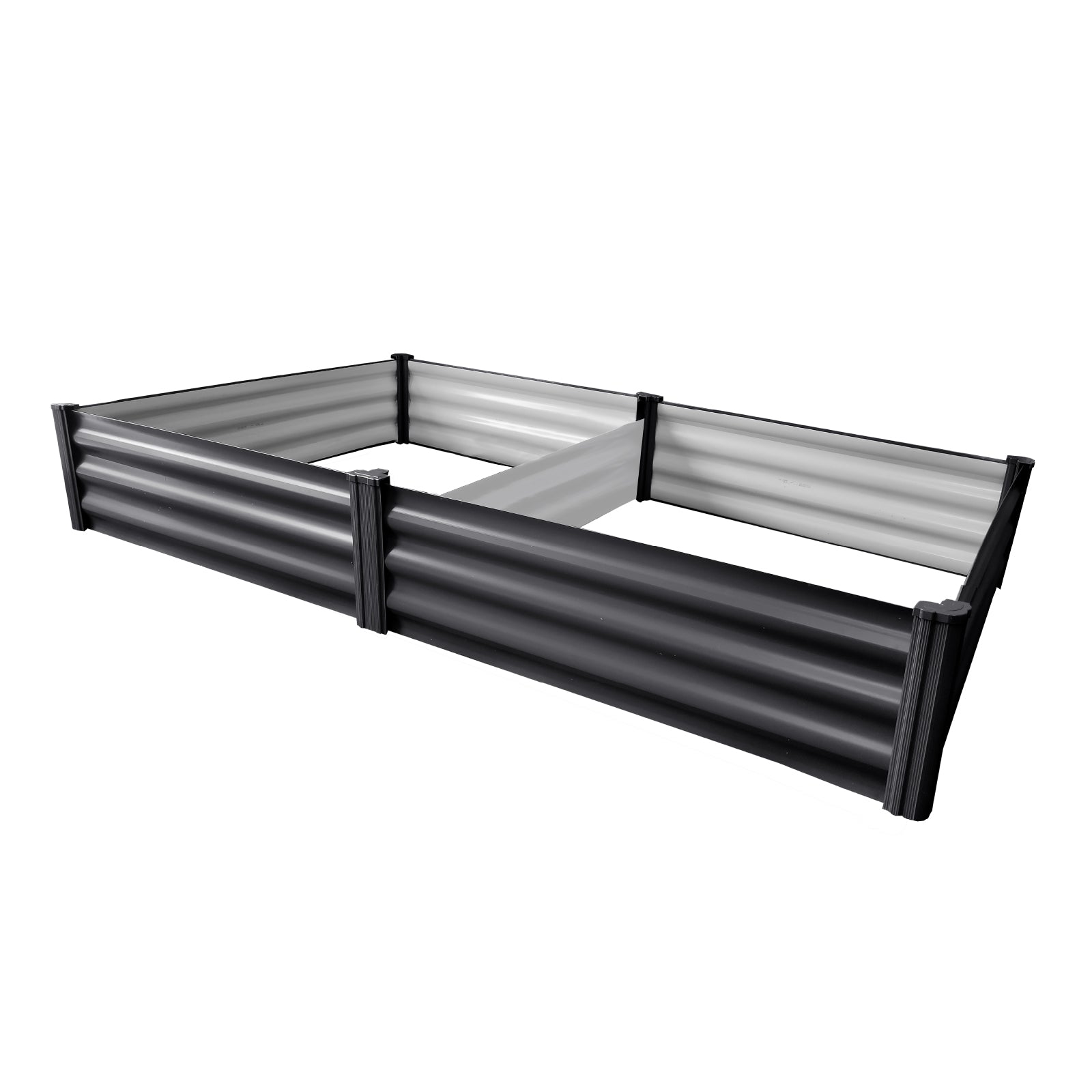 Modular T-Post Rectangle Raised Garden Bed 180 x 90 x 30cm Monument