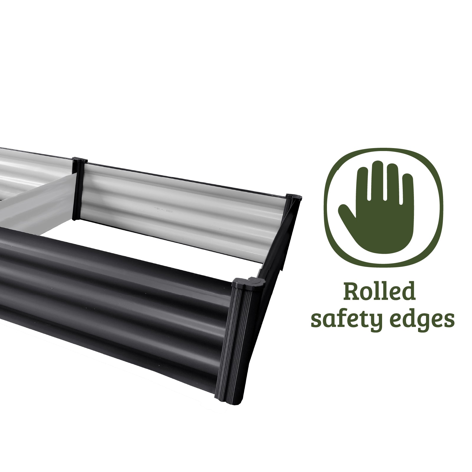 Modular T-Post Rectangle Raised Garden Bed 180 x 90 x 30cm Monument
