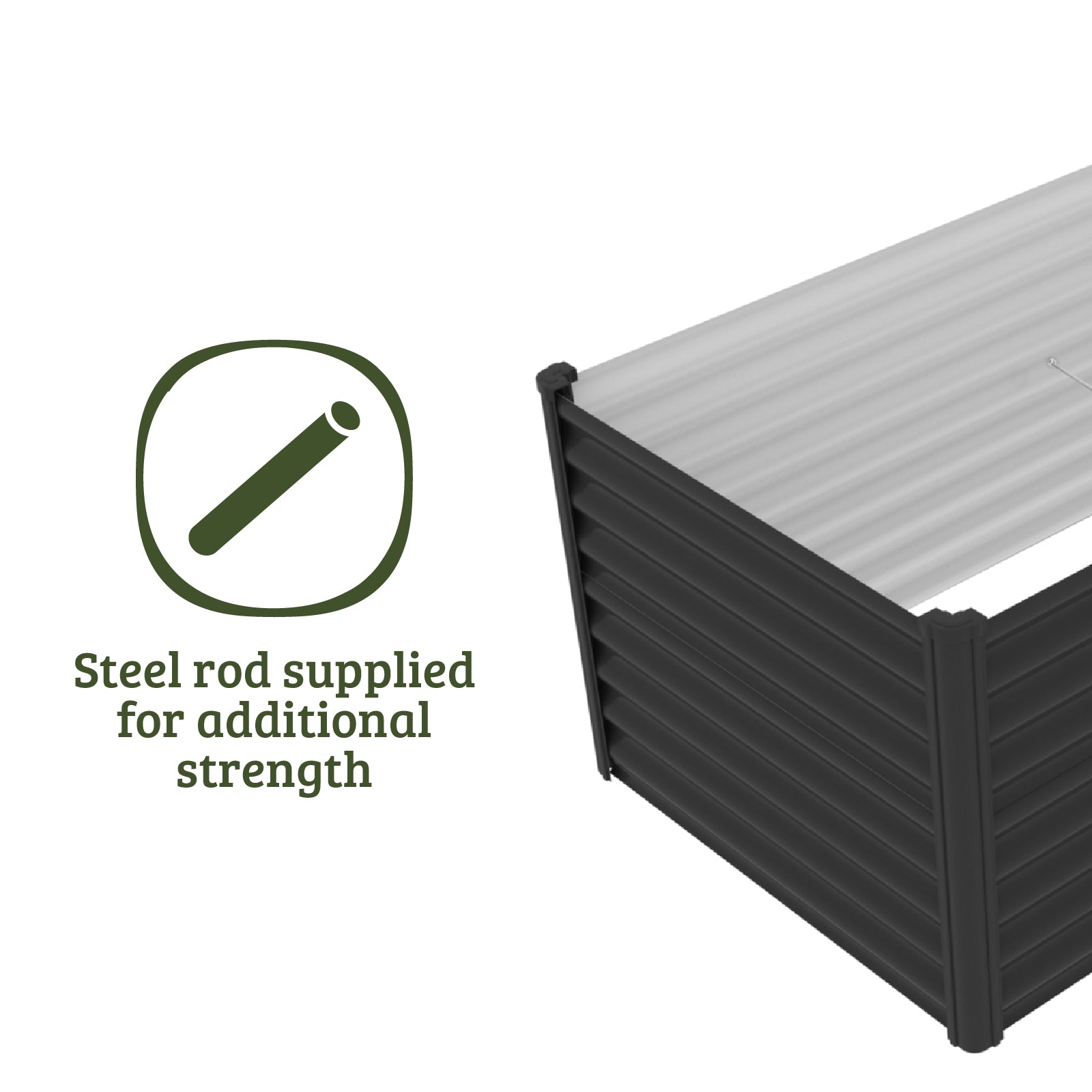 Extra High Rectangle Raised Garden Bed 200 x 100 x 73cm
