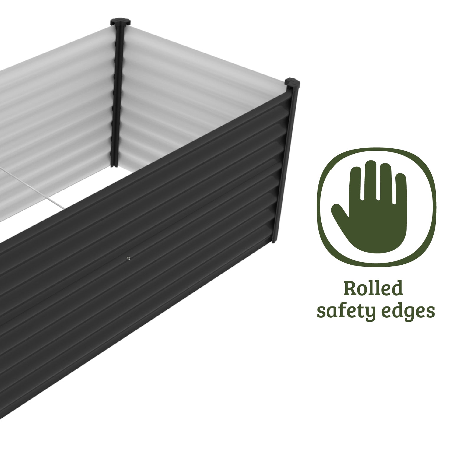 Extra High Rectangle Raised Garden Bed 200 x 100 x 73cm