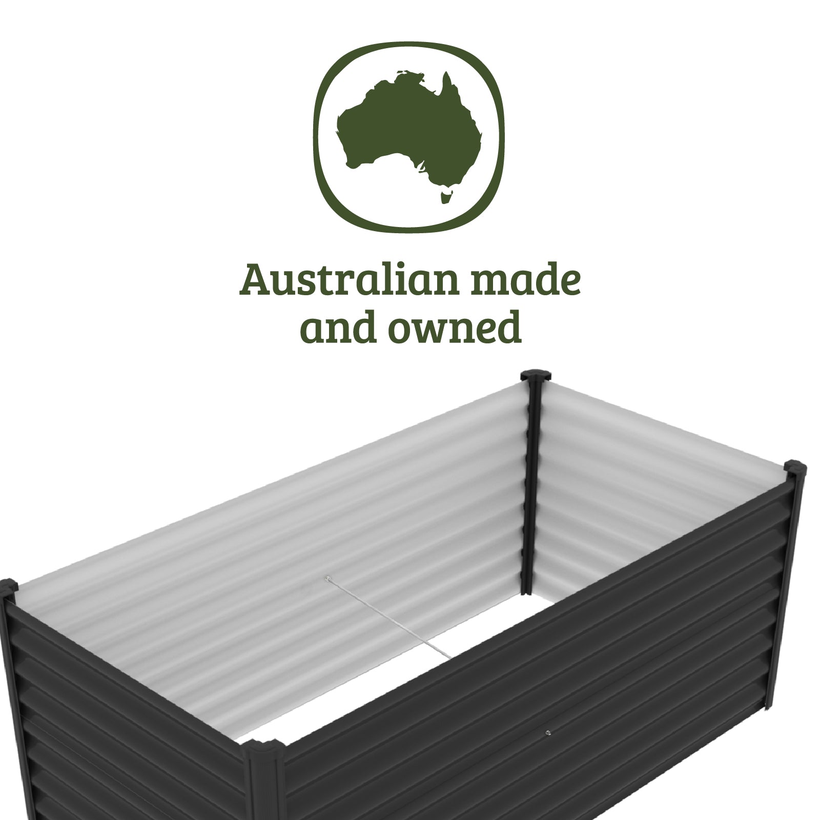 Extra High Rectangle Raised Garden Bed 200 x 100 x 73cm