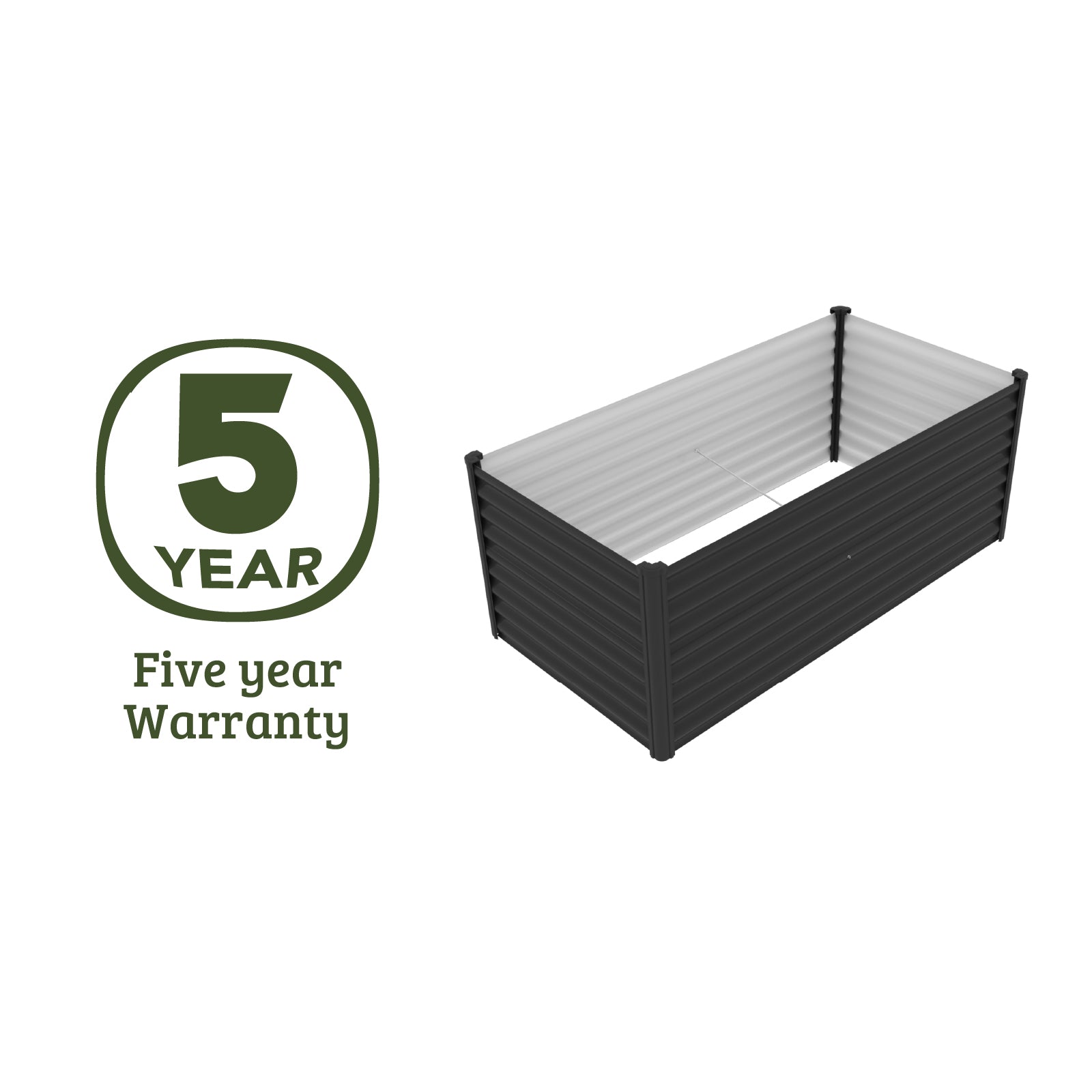 Extra High Rectangle Raised Garden Bed 200 x 100 x 73cm