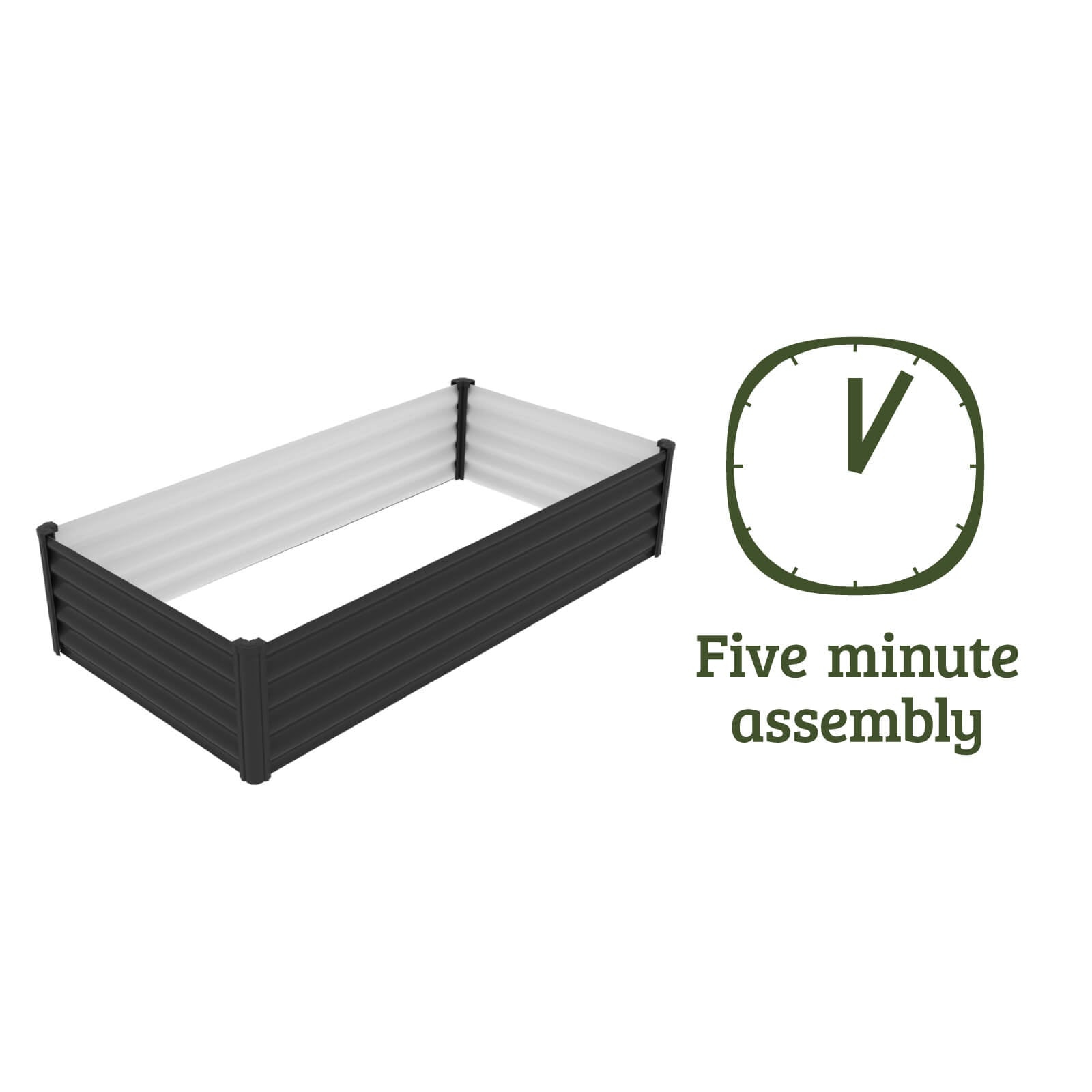 Rectangle Raised Garden Bed 200 x 100 x 41cm