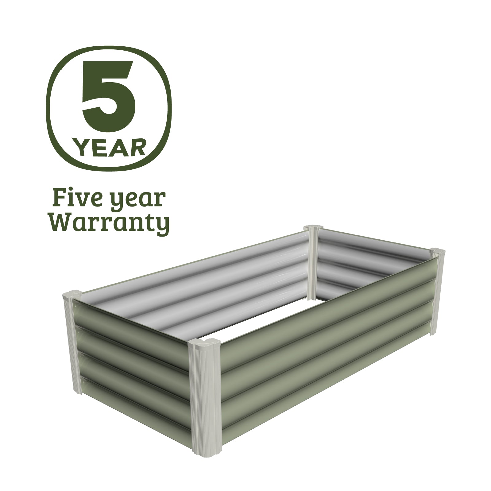 Small Slimline Raised Garden Bed 120 x 60 x 31cm Pale Eucalypt