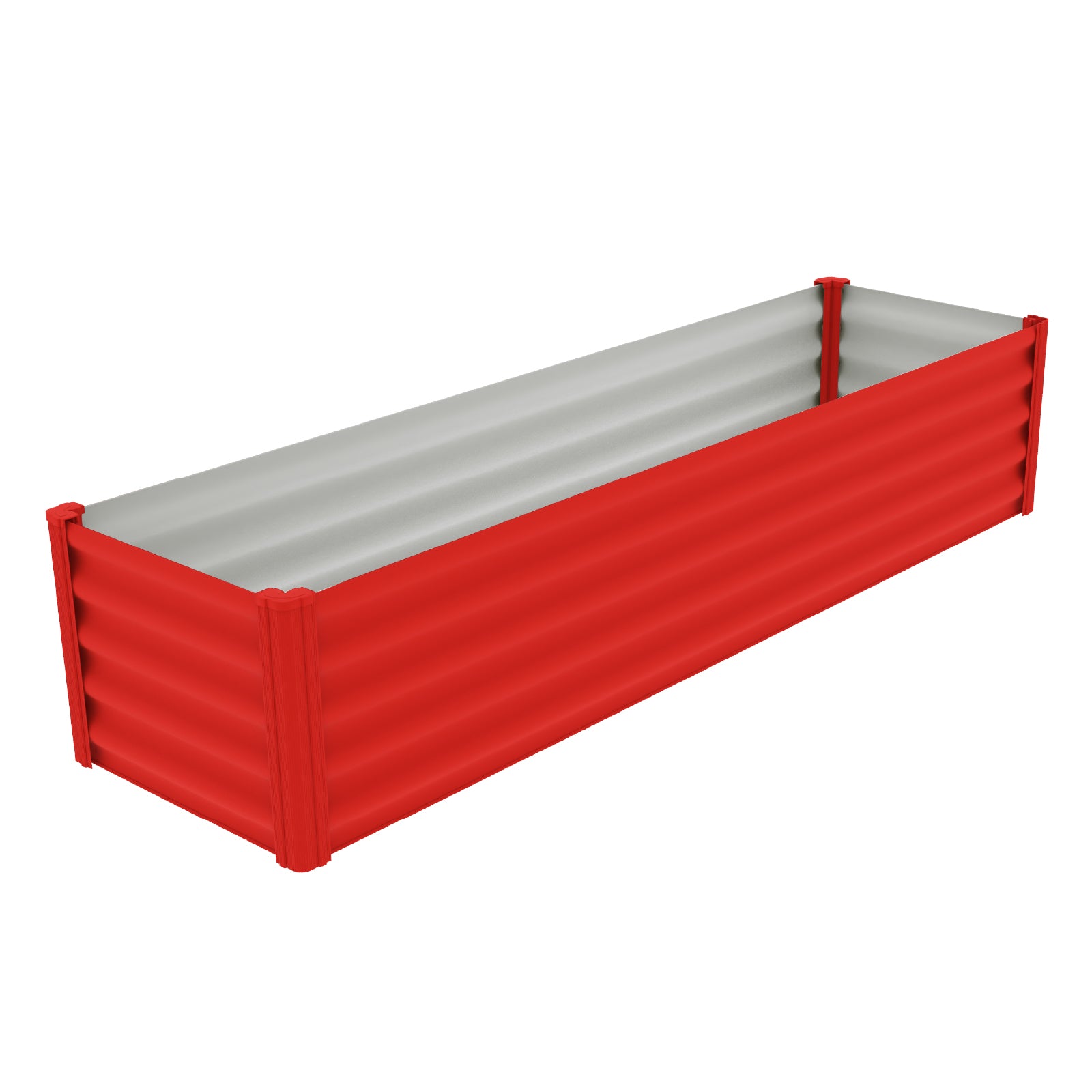 CLEARANCE - Red Narrow Rectangle Raised Garden Bed 200 x 50
