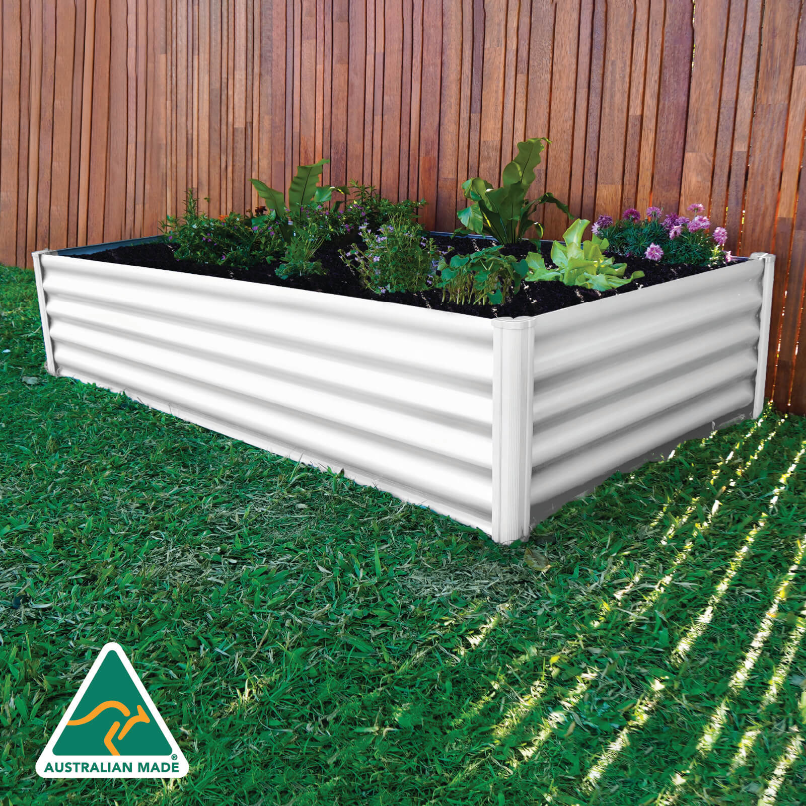 Rectangle Raised Garden Bed 200 x 100 x 41cm