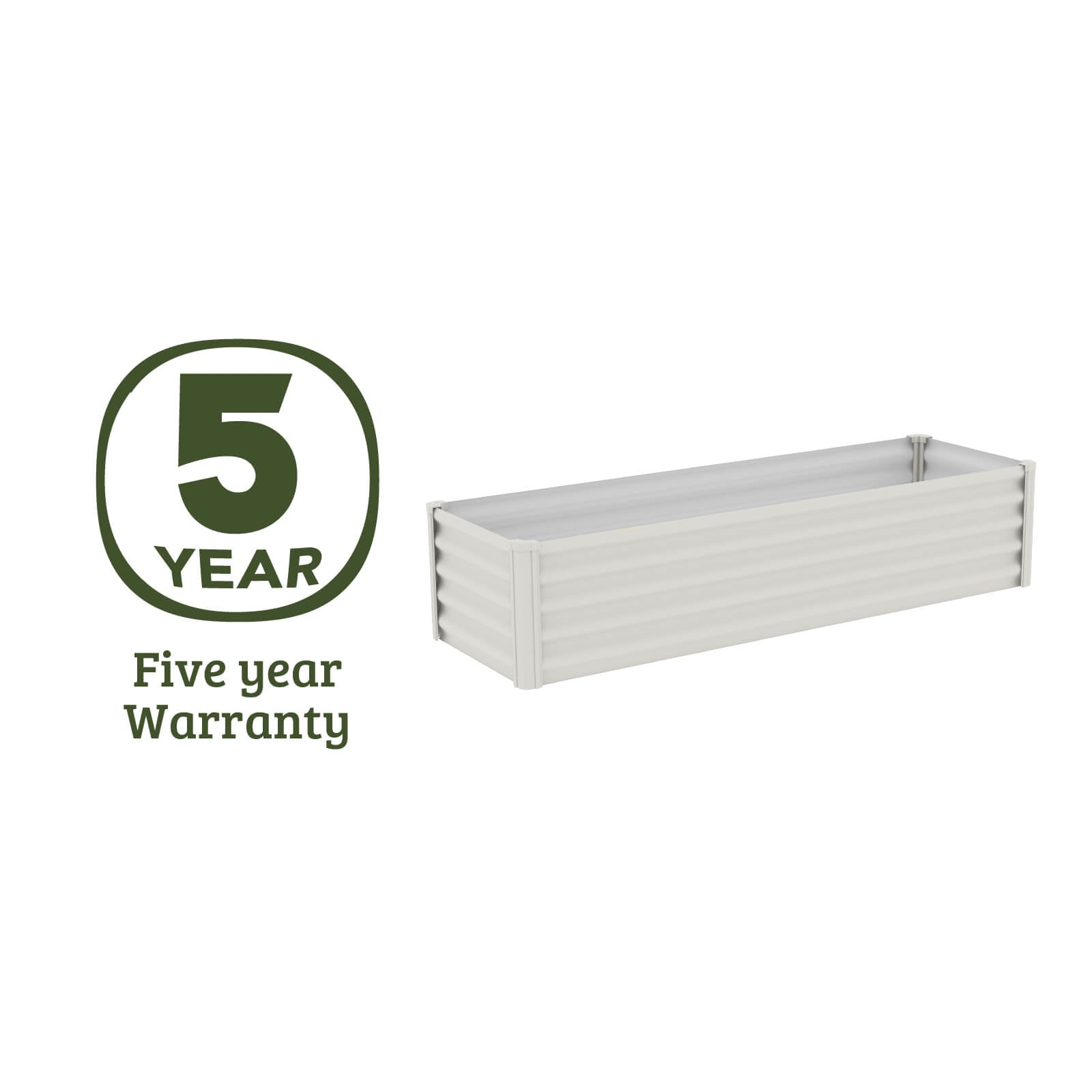 Narrow Rectangle Raised Garden Bed 200 x 50 x 41cm