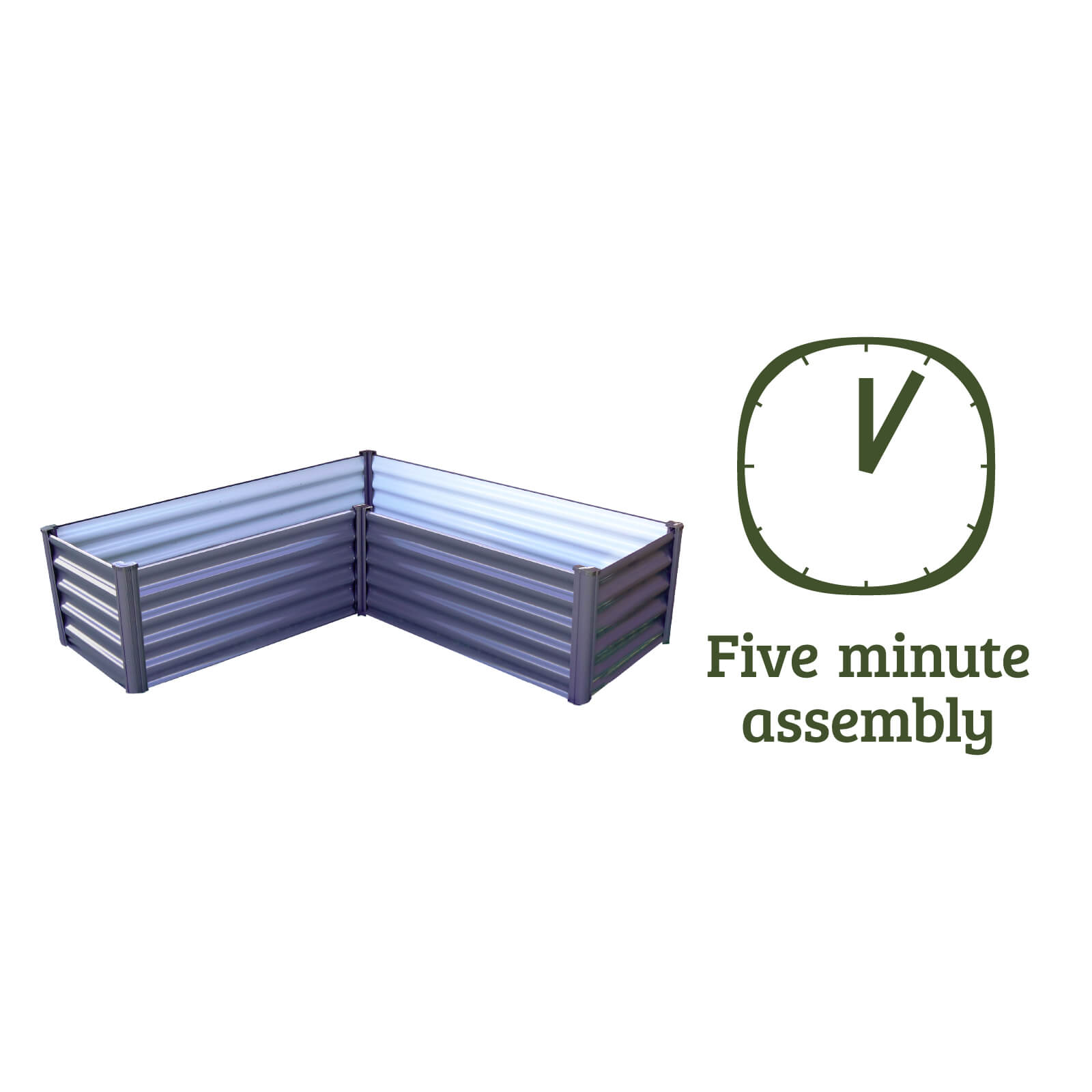 L-Shape Raised Garden Bed 150 x 150 x 41cm