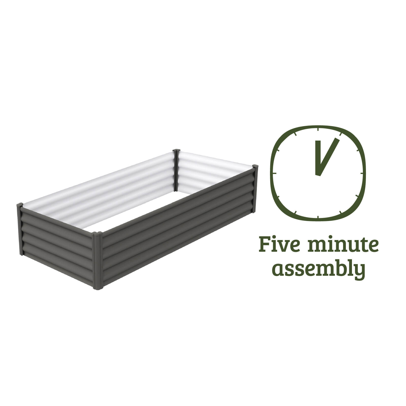 Rectangle Raised Garden Bed 200 x 100 x 41cm