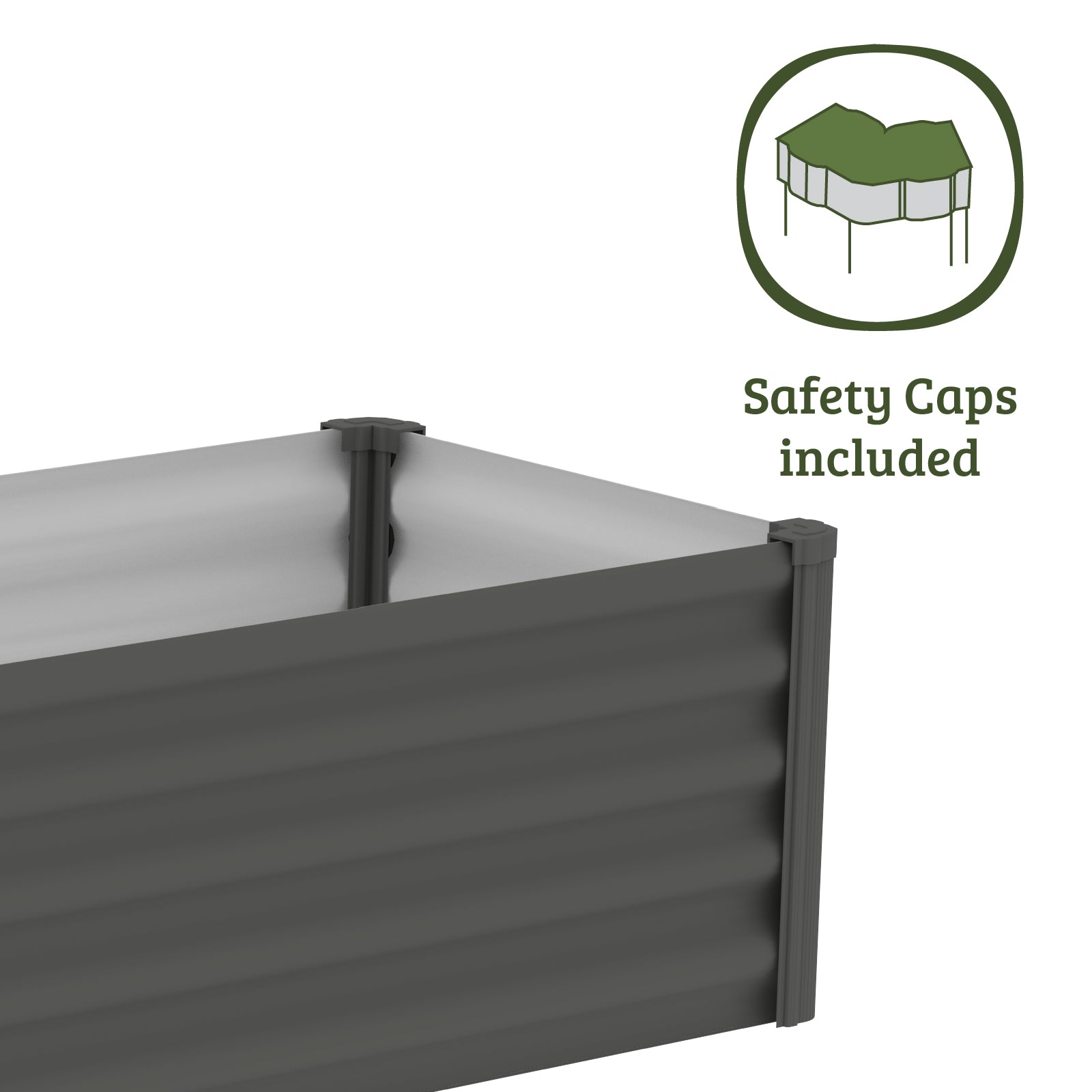 Narrow Rectangle Raised Garden Bed 200 x 50 x 41cm