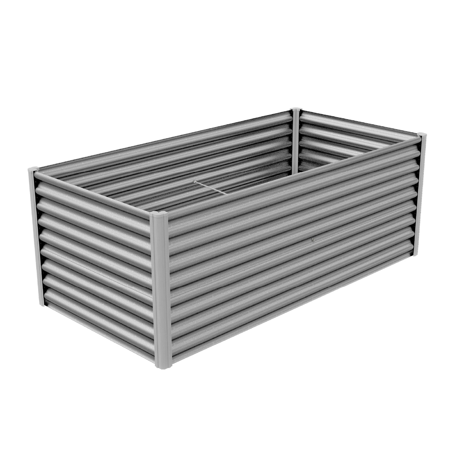 Extra High Rectangle Raised Garden Bed 200 x 100 x 73cm Zincalume