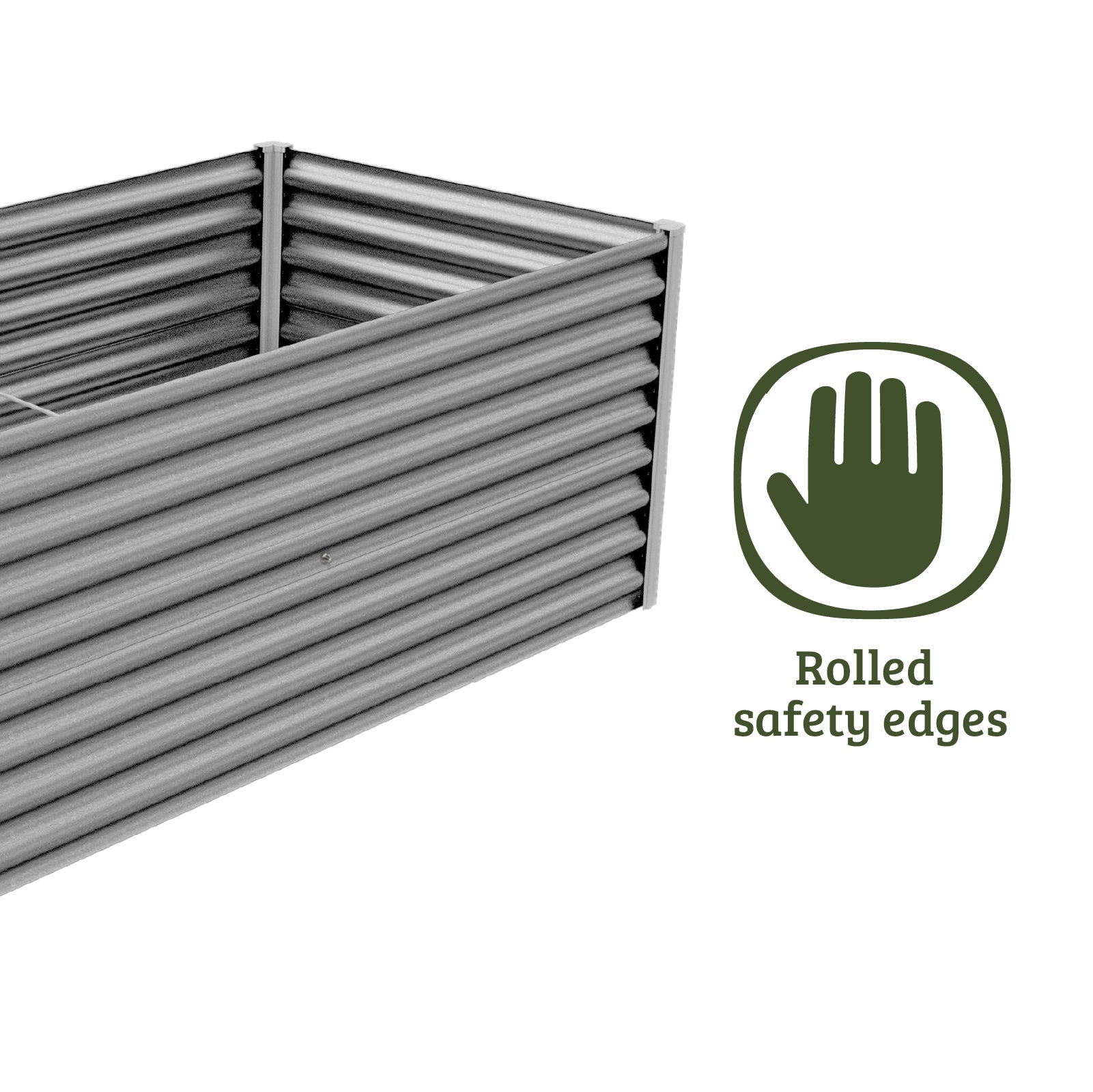 Extra High Rectangle Raised Garden Bed 200 x 100 x 73cm Zincalume