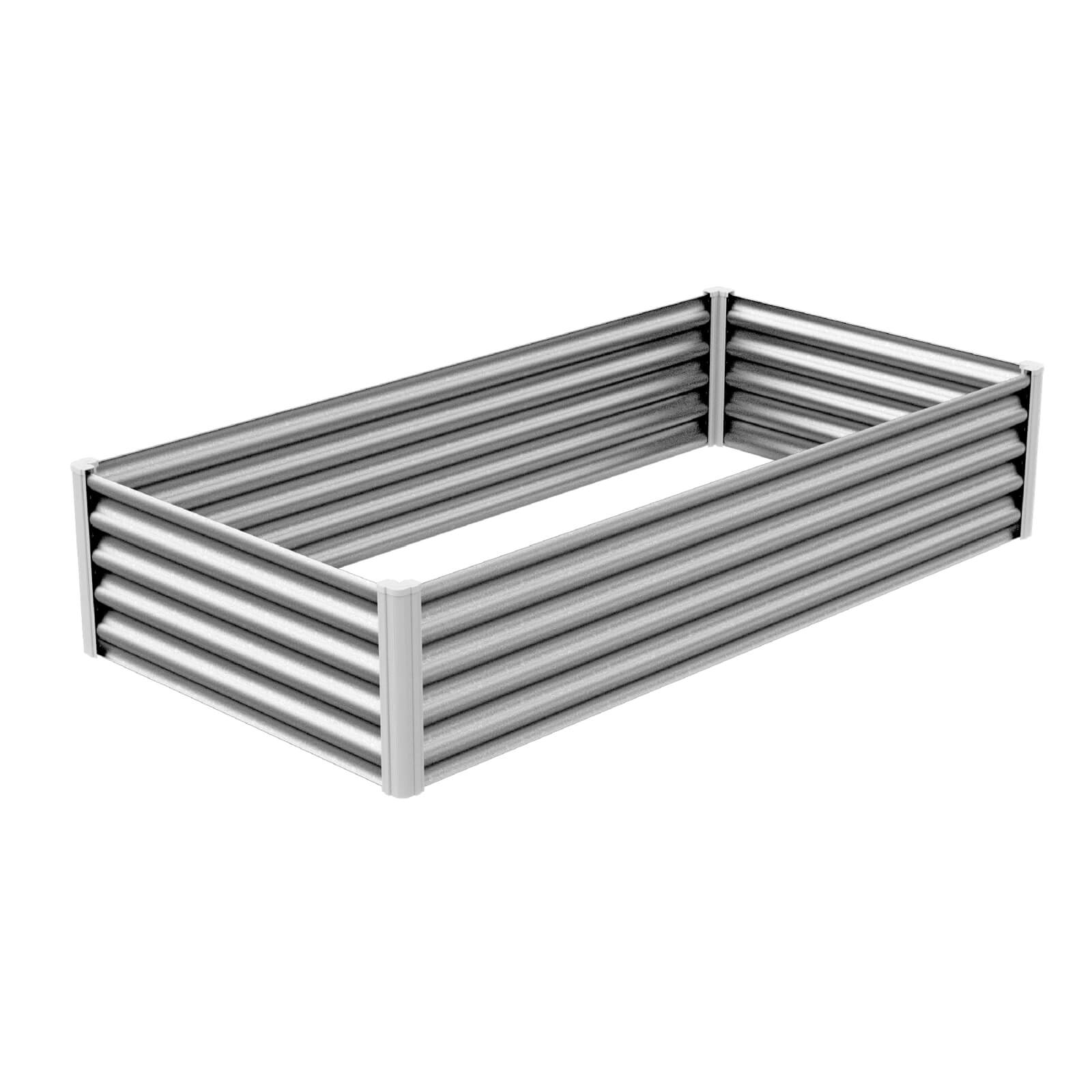 Rectangle Raised Garden Bed 200 x 100 x 41cm Zincalume
